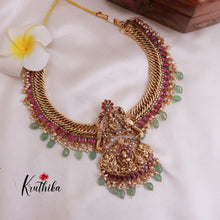 Pre order only-Royal Jadau Temple Jalebi style necklace with mint beads NC1887-Pre order Booking 25 days