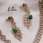 Elegant CZ Floral Drop Necklace Set NC2234 (Available in 2 Colours)