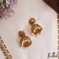 Sparkling Floral Motifs CZ Victorian Haaram With Pearl Drops LH2173