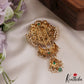 Premium Antique Lord Ganesha Motif Jada Billa With Pearl And Bead Drops J312