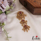 Classic Antique Peacock Motifs Kemp Jada Billa With Golden Bead Drops J313