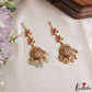 Elegant Antique Lakshmi Motifs Jadau Maang Tikka With Bead Drops MT399 (Available In 4 Colors)