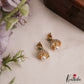 Pretty Teardrop Motifs AD Jhumkas With Pearl Drop E1097 (Available In 3 Colors)