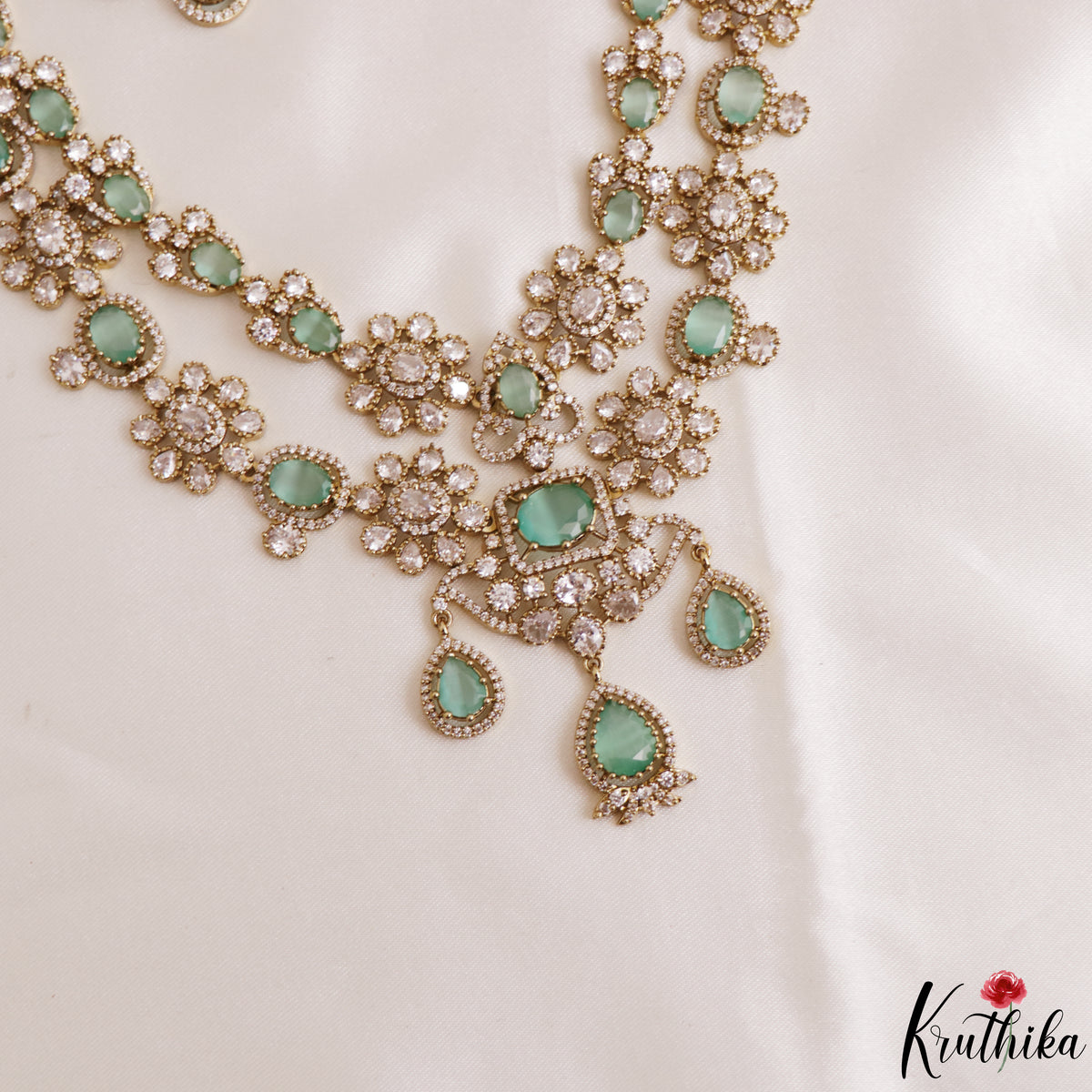 Premium AD/Victorian Necklace NC3311 (Available in 5 colours)