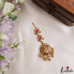 Elegant Antique Lakshmi Motifs Jadau Maang Tikka With Bead Drops MT399 (Available In 4 Colors)