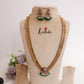 Beautiful Antique Kemp Floral and Kasu Mala Haaram with Green Beads LH1948