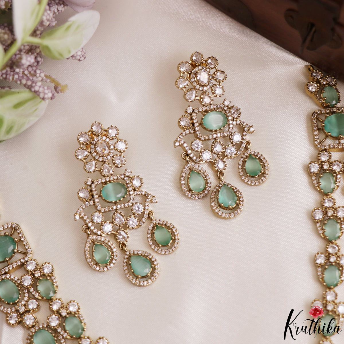 Premium AD/Victorian Necklace NC3311 (Available in 5 colours)