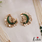 Premium Kundan Ganesha Green Beaded Necklace Set LH2223