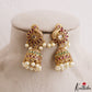 Classic Peacock Motifs Jhumkas With Pearl Drops E1214 (Available In 2 Colors)
