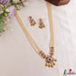 Elegant Multi Strand Pearl Chain With Kemp Square Teardrop Motifs Pendant LH2195 (Available In 3 Colors)