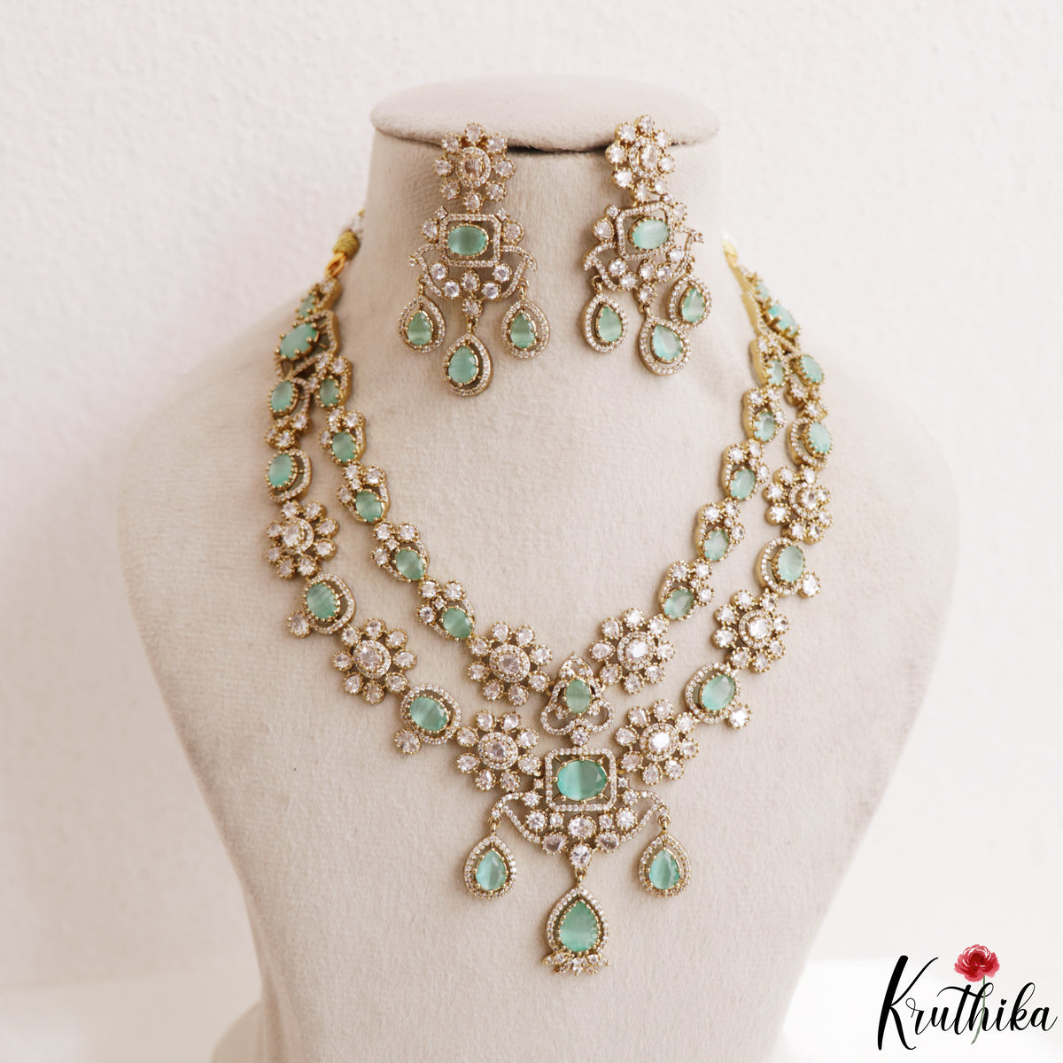 Premium AD/Victorian Necklace NC3311 (Available in 5 colours)