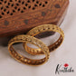 Traditional Antique Lakshmi Motifs Temple Bangles B525 (Set Of 2)