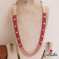 Sparkling Multi Layered crystal & Pearl statement Haaram with floral accents LH2081 (Available In 13 Colors)