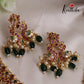 Premium Traditional Kemp Mango Peacock Necklace With Beads NC2531