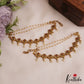 Elegant Antique Multi Strand Earchains With Pearl Drops EC205