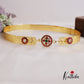Elegant Floral Motifs Kemp Hip Belt V328