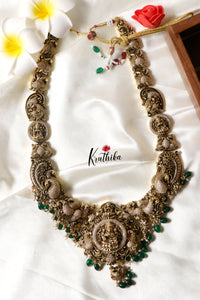 Premium Lakshmi stone studded Peacock Haaram LH529