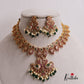 Premium Traditional Kemp Mango Peacock Necklace With Beads NC2531