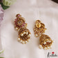 Classic Peacock Motifs Jhumkas With Pearl Drops E1214 (Available In 2 Colors)