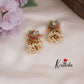 Beautiful Kemp Lotus Pearl Drop Jhumkas E686 (available in 3 Colors)