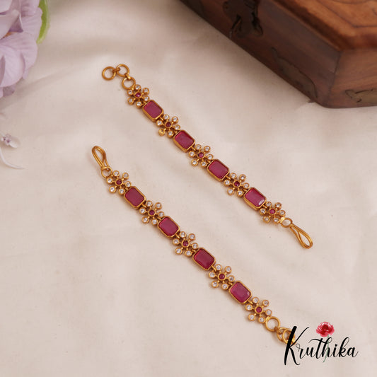 Classic Floral Geometric Kemp Earchains EC151