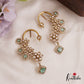 Sparkling Floral Motifs AD Victorian Ear Cuff E988 (Available In 5 Colors)