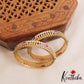 Beautiful Diamond-Finish Gold-Tone AD Bangles B521 (Set of 2)|(Available In 2 Colors)