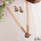Trendy Multi Strand Pearl Chain With Kemp Peacock Pendant LH2196
