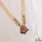 Trendy Multi Strand Pearl Chain With Kemp Peacock Pendant LH2196