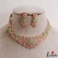 Stunning Floral Leaf Motifs CZ Victorian Necklace NC3127