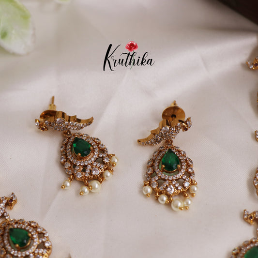 Premium AD Victorian Peacock Necklace NC2526