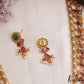 Trendy Floral Teardrop Motifs Kemp Haaram With Pearl Drops LH2174