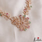 Trendy Floral Leaf Motifs CZ Victorian Necklace NC3128