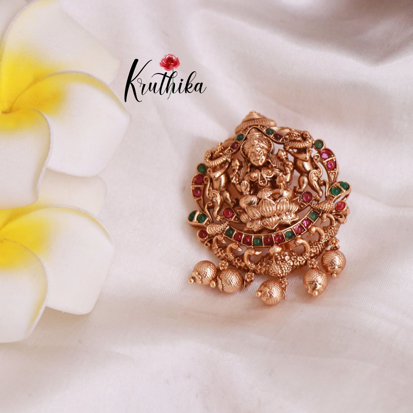 Gorgeous Temple Lakshmi Devi Multi Stone Jada Billa J180