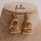 Pretty Temple Lakshmi Jhumka with Pearl Drops E673