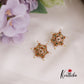 Elegant Antique Floral Chakra Pearl Earstuds E692 (Available in 3 Colors)