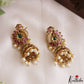 Classic Peacock Motifs Jhumkas With Pearl Drops E1214 (Available In 2 Colors)