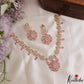 Pretty Floral Motifs CZ Victorian Necklace NC3129