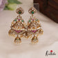 Gorgeous Teardrop Motifs Jhumka With Pearl Drops E987