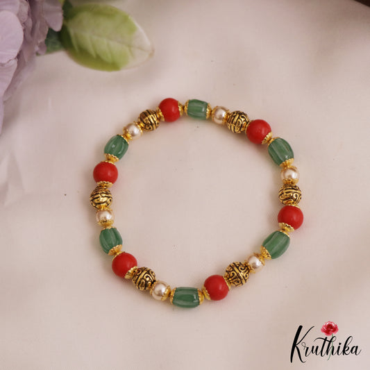 Beautiful Pearl Bead Stretchable Bracelet pair (set of two) B481