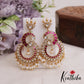 Stunning Peacock Motifs Jadau Earrings With Pearl Drops E1062 (Available In 2 Colors)