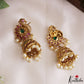 Classic Peacock Motifs Jhumkas With Pearl Drops E1214 (Available In 2 Colors)