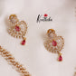 Trendy Sparkling American Diamonds Gold Finish Necklace Set NC2063