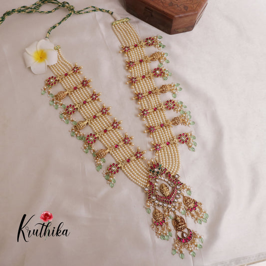 Exquisite Antique Jadau Long Haaram LH500-