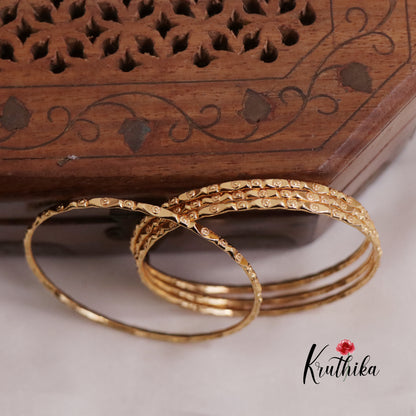 Trendy Micro Plated Daily Wear Bangles B285 (Set of 4 Bangles)