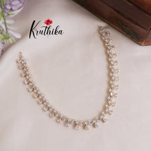 Trendy Sparkling American Diamonds Gold Finish NC2024