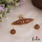 Stunning Leaf Motifs Jadau Pendant Set PS275 (Available In 2 Colors)