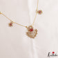 Pretty Floral Motifs CZ Invisible Chain NC3250 (Available In 6 Colors)