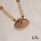Elegant Triple Layered Pearl Strands With Elephant Motifs Pendant Haaram LH2013