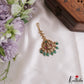 Pretty Antique Lakshmi Peacock Motifs Jadau Maang Tikka With Pearl Bead Drops MT407 (Available In 3 Colors)